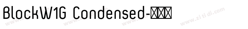 BlockW1G Condensed字体转换